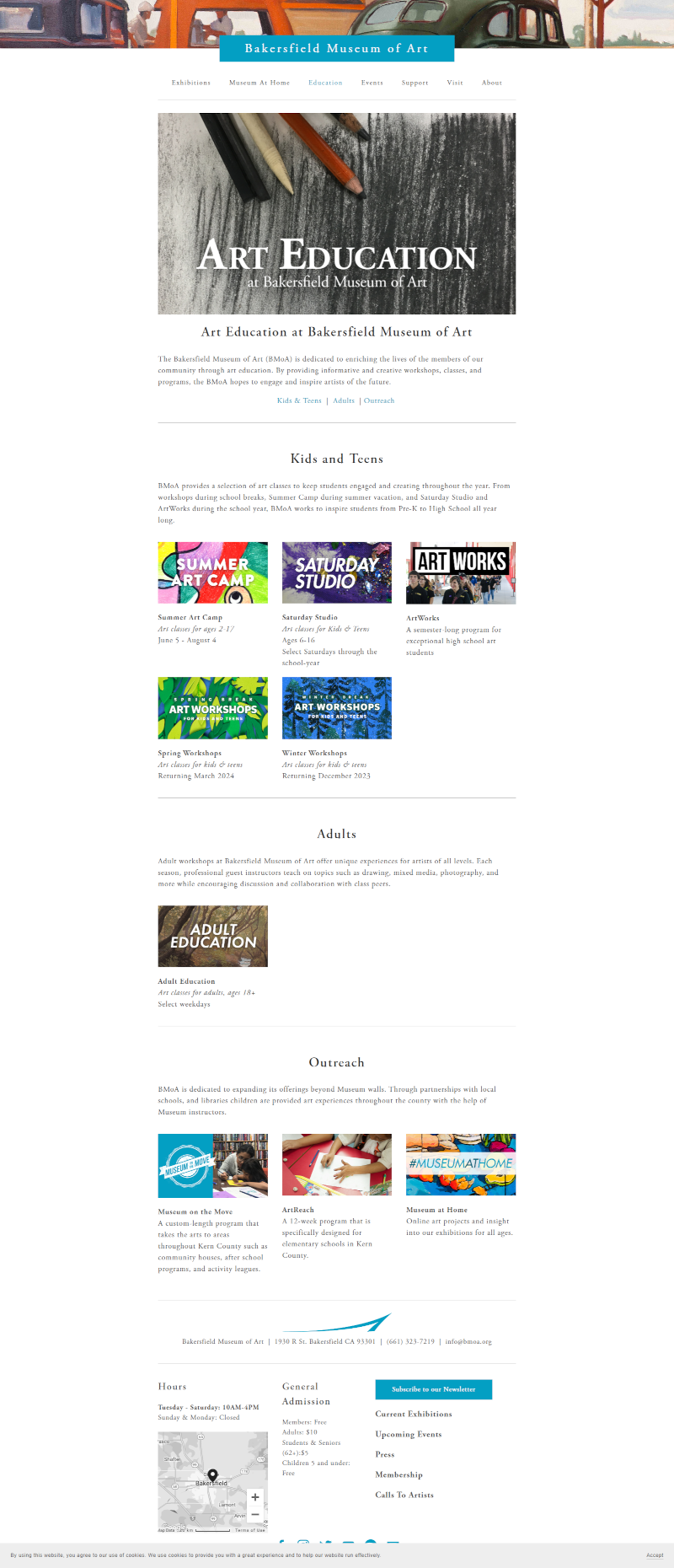 The Bakersfield Museum of Art Education Page