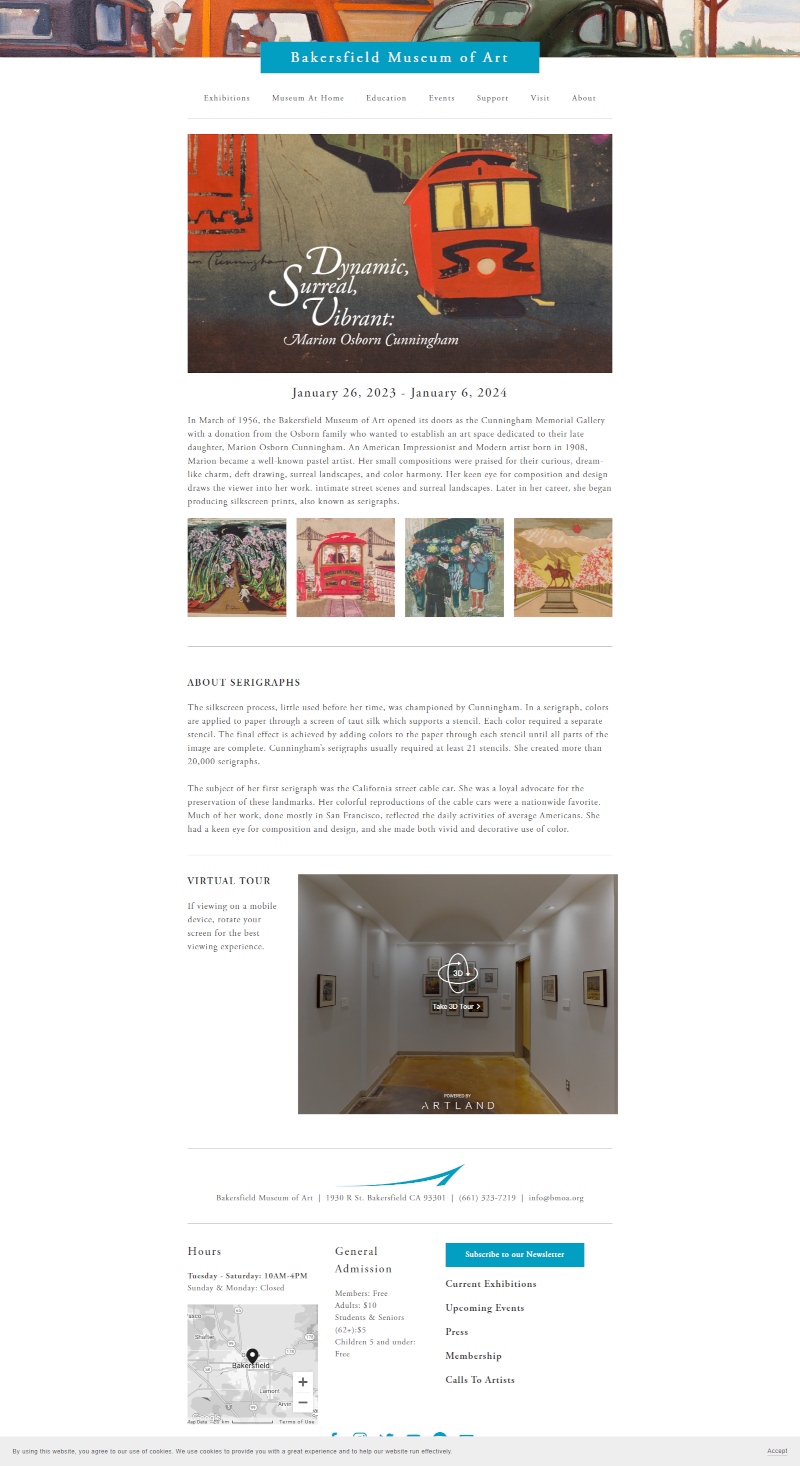 The Bakersfield Museum of Art Exhibition Page