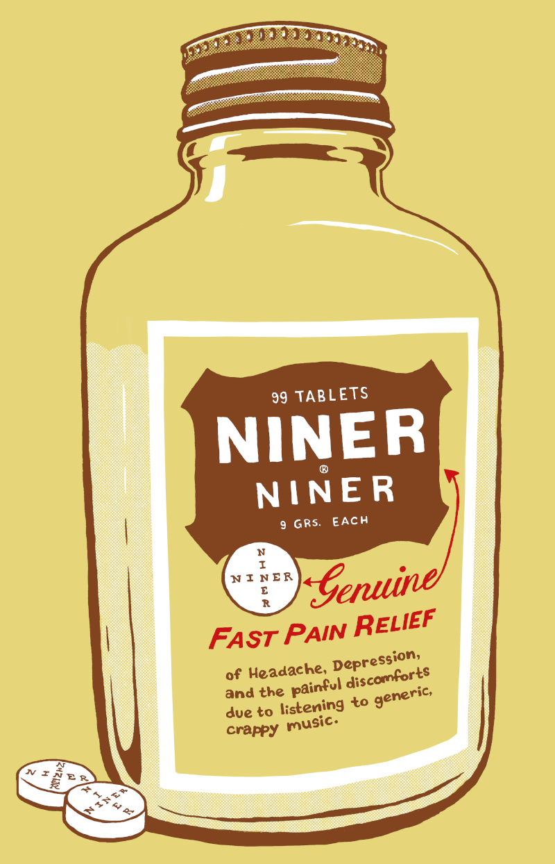 Shirt design for band Niner Niner